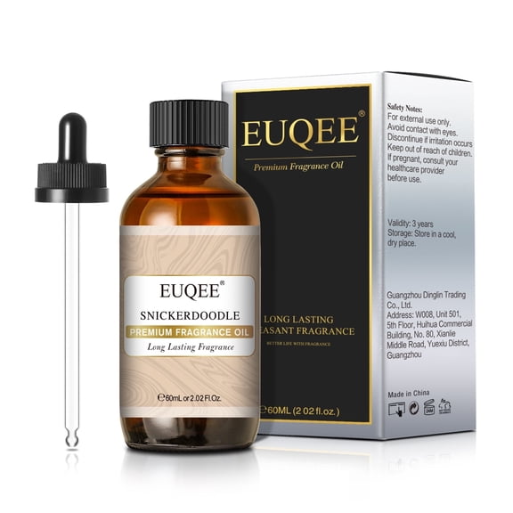 EUQEE 60ml Fragrance Oil Snickerdoodle for Candle Making,Soap Making,Diffuser Oil,Aromatherapy,Fresh Scents