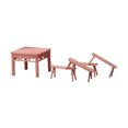 thumbnail image 3 of Juego de silla de escritorio para casa de muñecas, muebles en miniatura para dormitorio, sala de estar y cocina. Sin pintar, 3 of 9