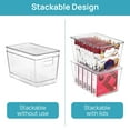 thumbnail image 4 of Vtopmart 4 Pack Clear Plastic Storage Bins with Lids, Pantry Organizer, for Cabinet, Kitchen, Large, 4 of 7