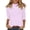 65#Pink, variant on Mock Neck Tops for Women Loose Fitting 3/4 Sleeve Shirt Cozy Casual Fitted Basic Tees Lightweight Comfy Pullover Beige XL