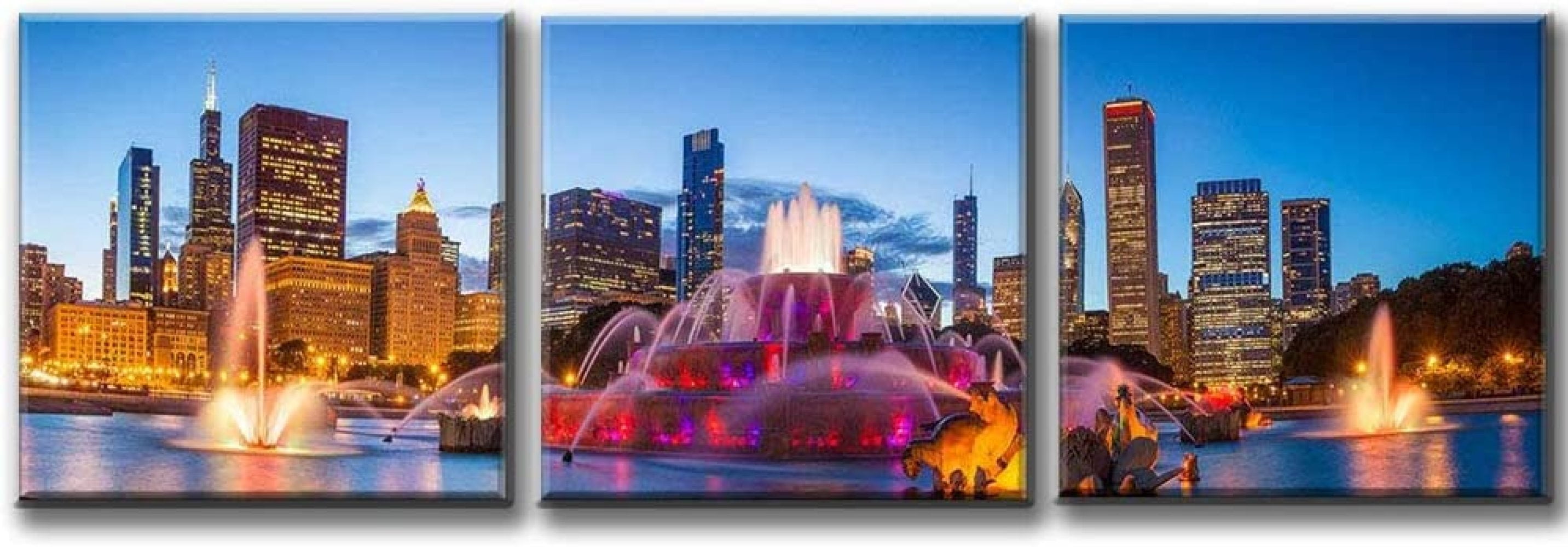 City Wall Art Large Canvas Print Chicago Wall Art Canvas Print