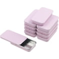 thumbnail image 1 of Geesatis 10pcs Pink Metal Box Containers,Empty Slide Top Small Metal Containers,Rectangular Empty Tinplate Storage Box Containers(2.36" L*1.34" W*0.39" H), 1 of 7