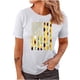 thumbnail image 1 of Camiseta de manga corta suelta con cuello redondo y estampado informal a la moda para mujer Fridja  hjk4578, 1 of 4