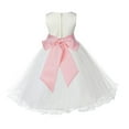thumbnail image 2 of Ekidsbridal Girl Communion Flower Girl Dress - Satin Ivory Tulle Rattail Edge 829S-A (Size: S-12), 2 of 3