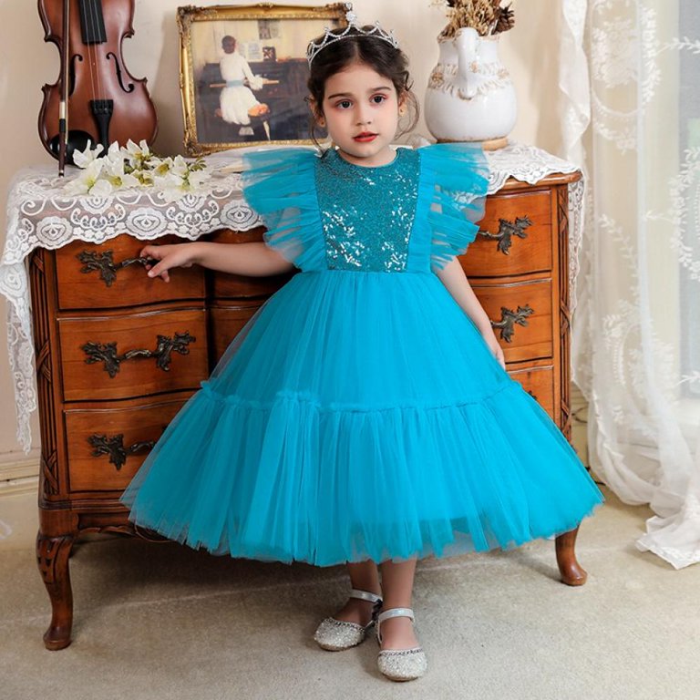 open lace back dress Sunnypetal White Shiny Tulle Princess Flower Girl Dresses Wedding First  communion Gown