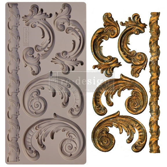 Prima Marketing Re-Design Mould 5"x10"x8Mm-Lilian Scrolls