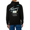 thumbnail image 3 of Tommy Jeans Regular Metallic DNA Pullover Hoodie, Black, 3 of 7