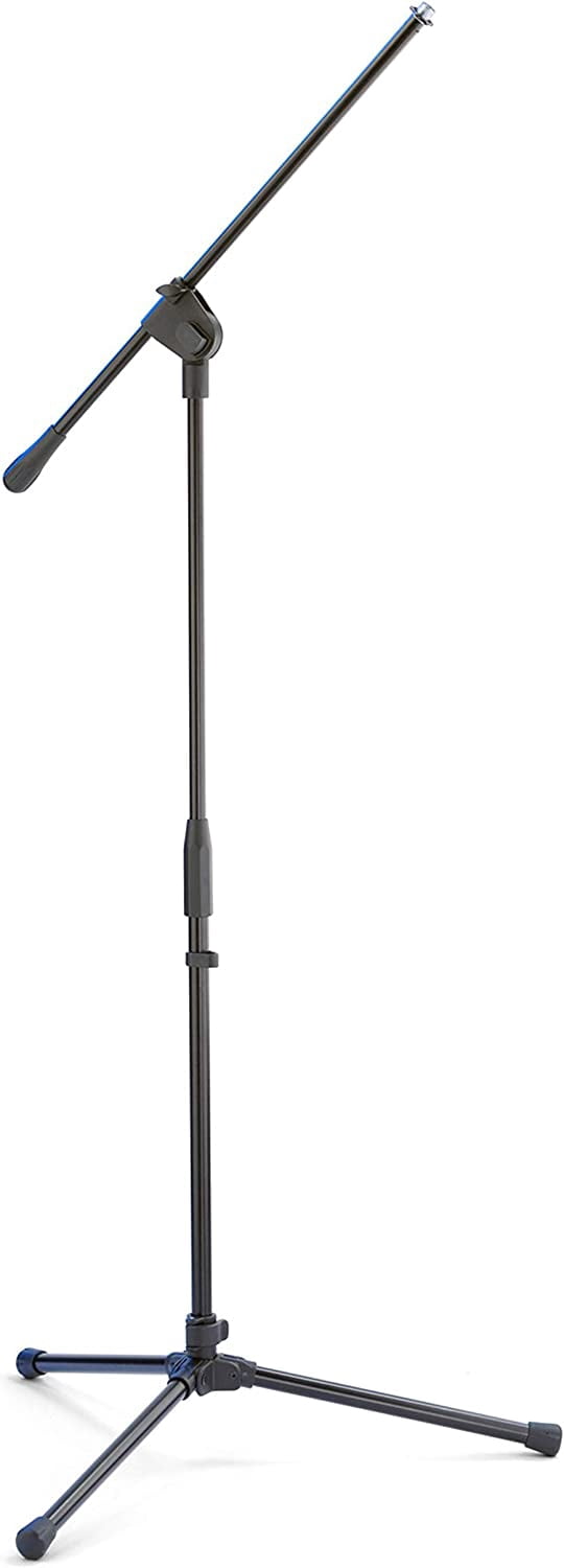 Microphone Stand &  Dynamic Mic Bundle - Black  Stand with Cardioid Vocal Mic, XLR  for Studio Live Performance