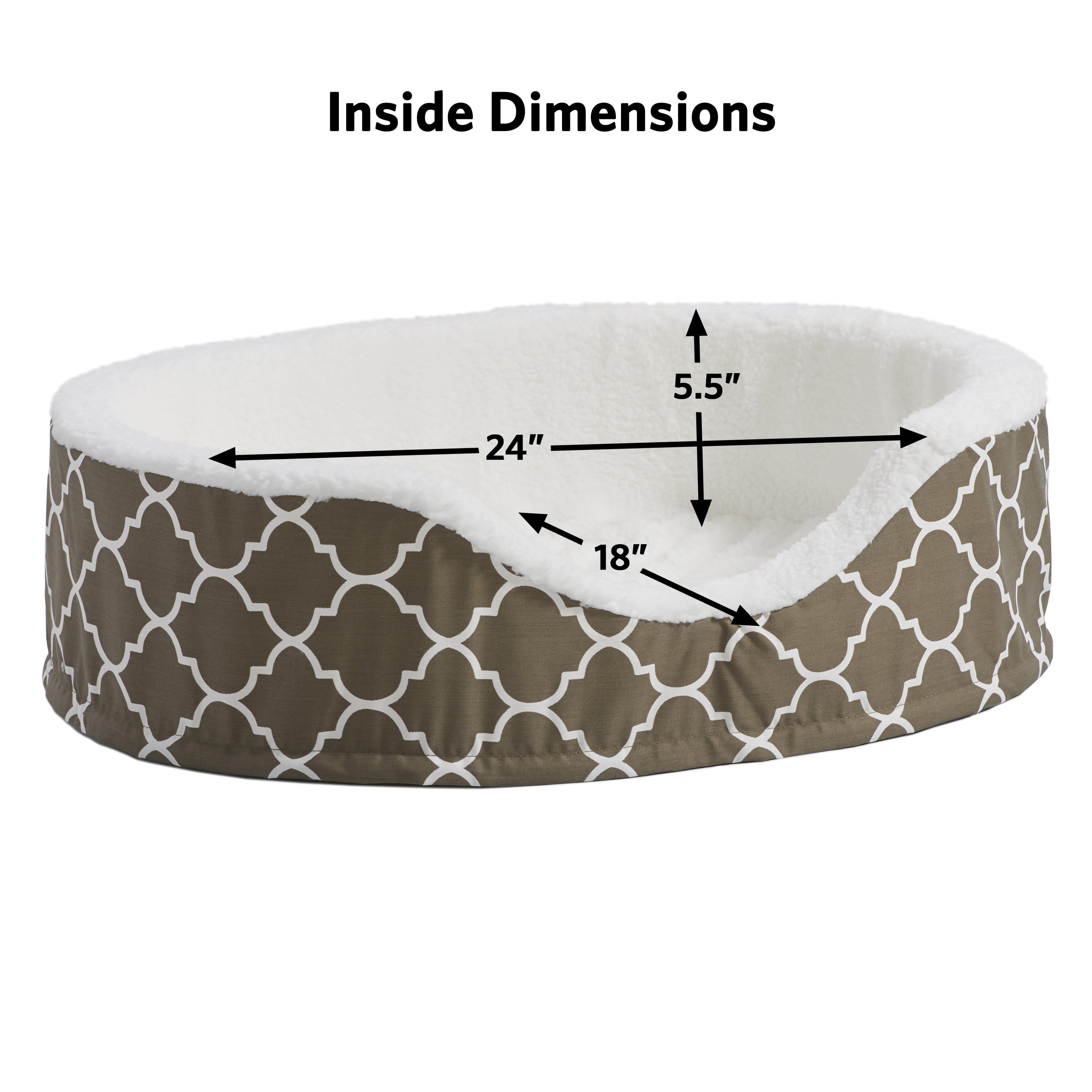 MidWest Homes for Pets QuiteTime Teflon Nesting Dog/Cat Pet Bed, Brown, 29 in