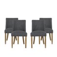 thumbnail image 7 of GDF Studio Gladwin Contemporary Fabric Dining Chairs, Set of 4, Charcoal and Natural, 7 of 7