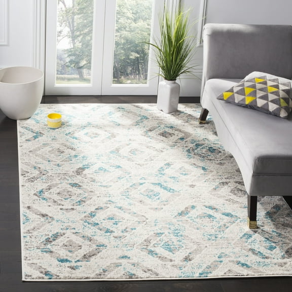 SAFAVIEH Skyler Collection SKY190D Ivory / Blue Rug