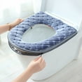 thumbnail image 4 of Toilet Seat Cover for Bathroom, Toilet Seat Cushion Covers Soft Thicker Warmer Washable Toilet Seat Cover Pads with Zipper Home Reusable, 4 of 8