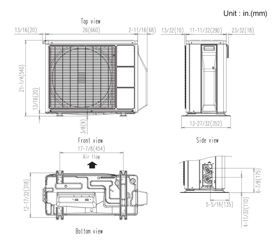 Fujitsu 9,000 BTU Wall Mounted Single Zone Mini Split ductless Heat