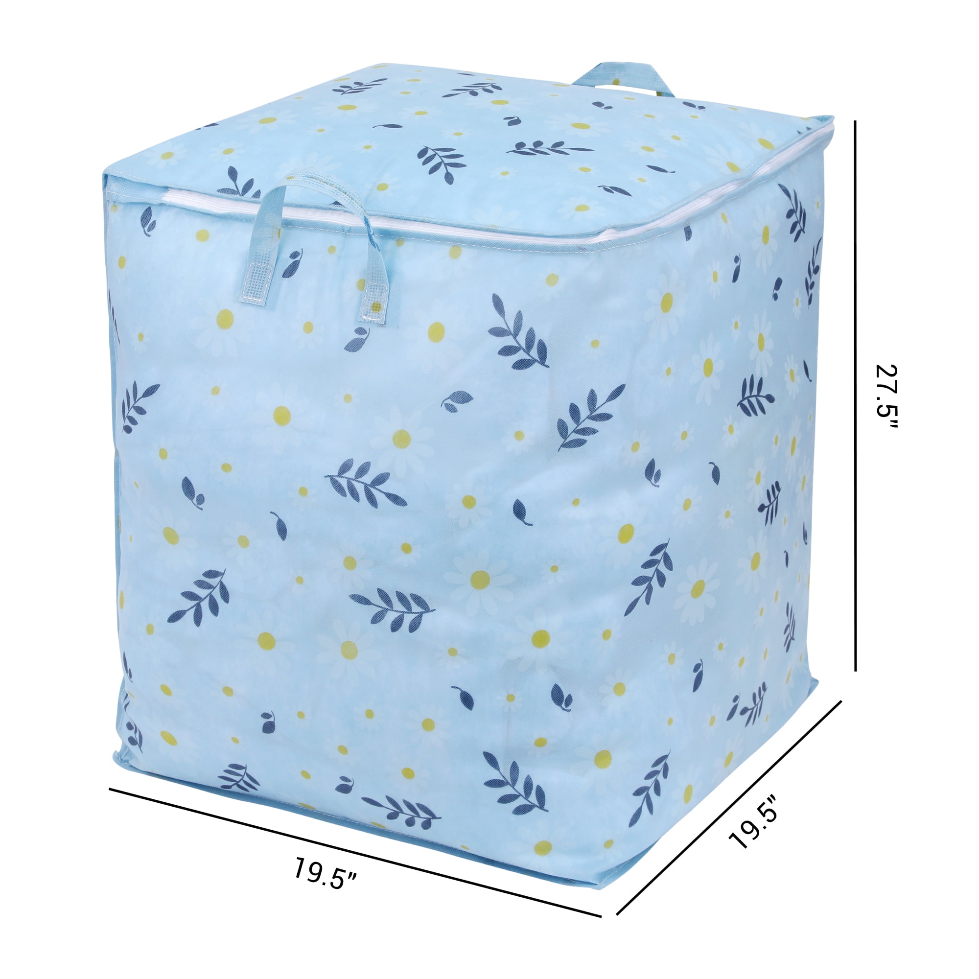 Unique Bargains 1 Pc Clothes Storage Foldable Storage Bags Blue 20*20*28in