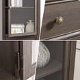 thumbnail image 6 of CKEASEAN 65" H Tall Narrow Bookcase with Tempered Glass Door and Drawer - Elegant Freestanding Pantry Cabinet for Living Room and Office, 6 of 15