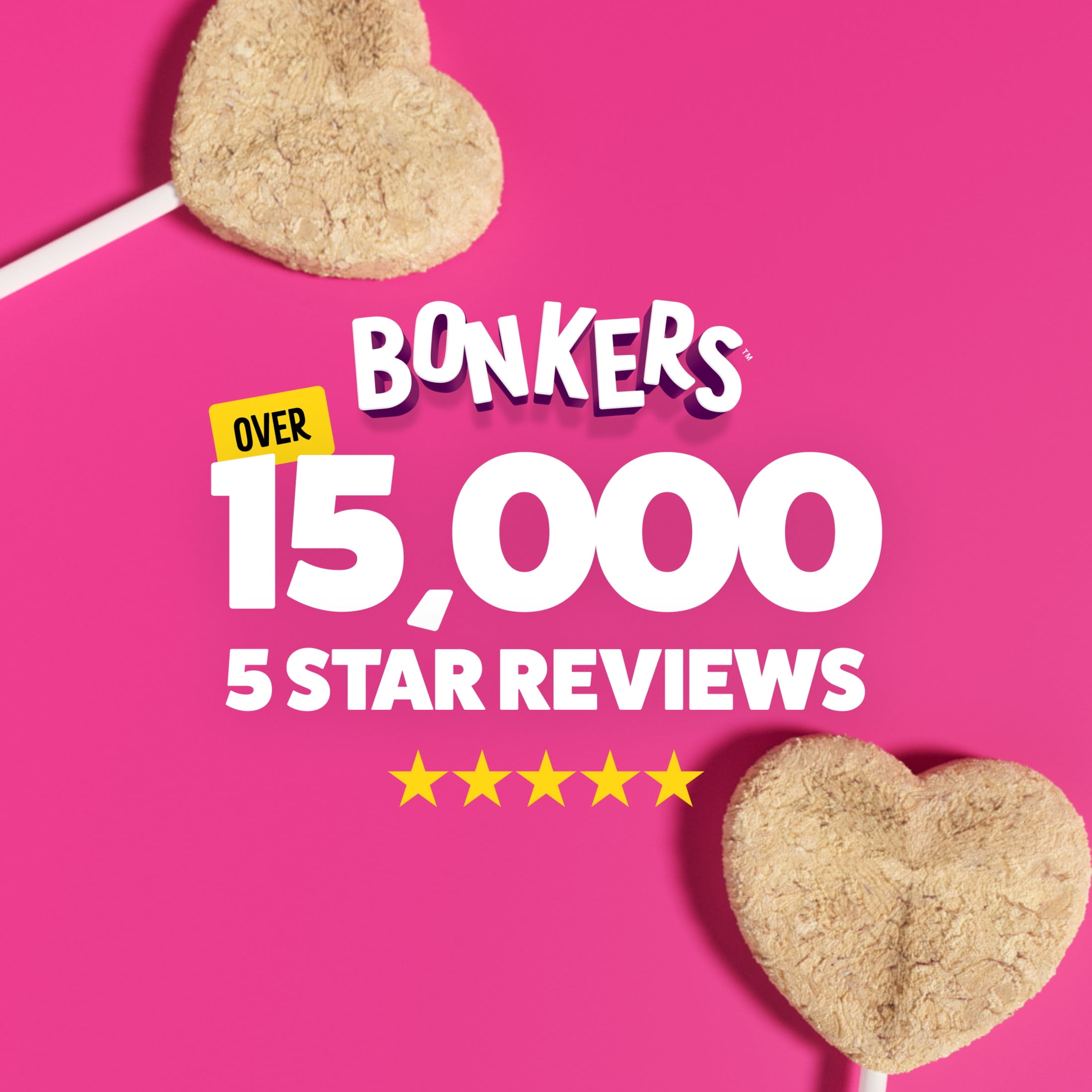 Bonkers Purrpops Freeze-Dried Chicken Flavoured Lollipop Treats for Cats, 24.5g Bag (4 Pack)