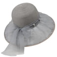 thumbnail image 4 of Straw Bucket Hats for Women Summer Wide Brim Beach Sun Hat Fisherman Hat with Bow Tie, 4 of 6