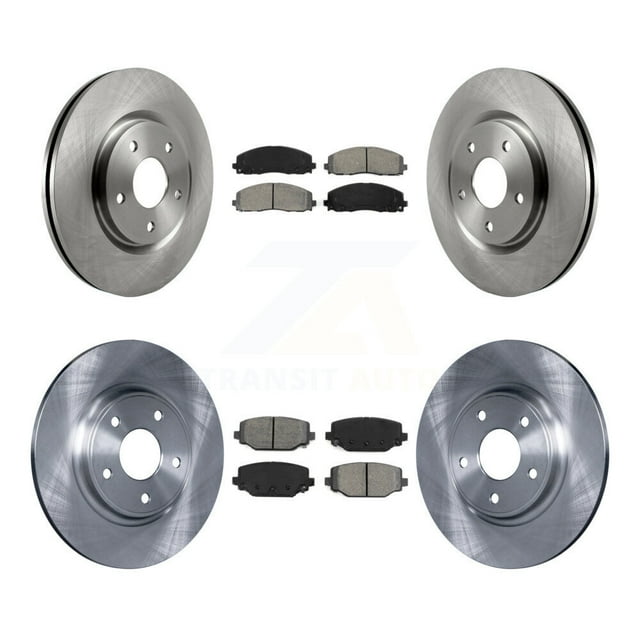 Transit Auto Front Rear Disc Brake Rotors and Semi-Metallic Pads Kit for Car Dodge Grand Caravan Journey Chrysler Town & Country Ram C/V Volkswagen Routan K8S-101013