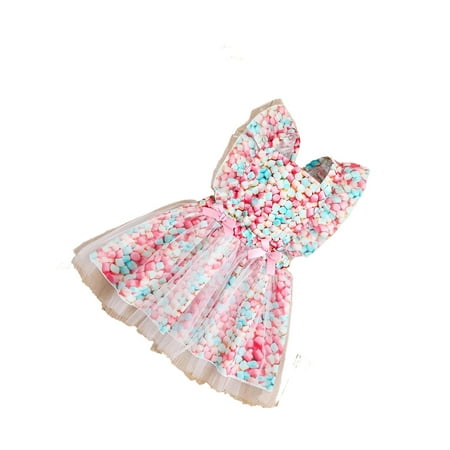 

Cute All Over Print Square Neck Pinafore Sleeveless Multicolor Toddler Girls Dresses (Girl s)