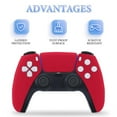 thumbnail image 3 of Skin Sticker for PS5 Slim / Pro / Standard Disc / Digital Edition Console and Controllers Decals for PlayStation 5 Medium Candy Apple Red, 3 of 5
