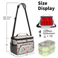 thumbnail image 6 of Lunch Box Pioneer Flower Floral Print Pattern Insulated Lunch Bag for Women Men,Medium Leakproof Lunchbox Cooler Bag Adjustable Strap,10 X 6.7 X 8 Inches, 6 of 6