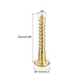 thumbnail image 2 of Uxcell M4 x 25mm Wood Screws Slotted Round Head Brass Self-Tapping Screw 50 Pack, 2 of 5