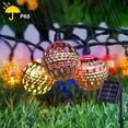 thumbnail image 3 of Moroccan String Lights, Solar Lights Outdoor, 7M 50 LEDs, 8 Adjustable Modes, Waterproof, for Garden, Patio, Yard, Home, Christmas, Wedding, Party (Multicolor), 3 of 5