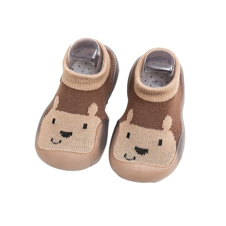 

QWERTYU Infant Baby Girl s Boy Cartoon Floor Socks Toddler Child Elastic Spring Summer Fall Slippers Non-Slip First Walkers Shoes 6M-2.5Y 19