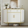 thumbnail image 5 of Planntonneo Modern Sideboard Buffet Cabinet with Storage, Coffee Bar Entryway Console Table with Drawers for Living Room, White, 5 of 8