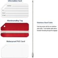 thumbnail image 4 of Etiquetas de aluminio para equipaje para dispositivos de reconocimiento de equipaje de metal (5 en rojo), 4 of 5