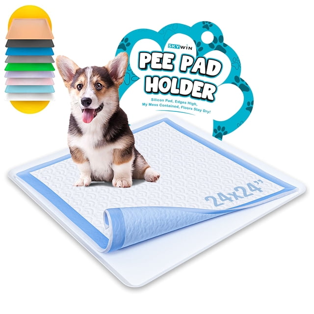 Bandeja Skywin para orinar para perros, 61 x 61 cm, bordes de silicona