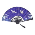thumbnail image 4 of Hand Fan, Elegant Attractive Chinese Fan Black Bones Crane Pattern  For Clothes Decoration For Gift For Performance For Costume Lovers, 4 of 8