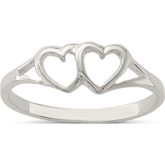 Sterling Silver Heart Ring (Size 6) Made In United States qr106-6