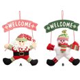 thumbnail image 4 of sweethay Cartel de bienvenida de Navidad, decoraciones navideñas, Papá Noel, muñeco de nieve, colgante de Año Nuevo, puerta, decoración Kits de decoración para fiestas Muñeco de nieve, 4 of 6