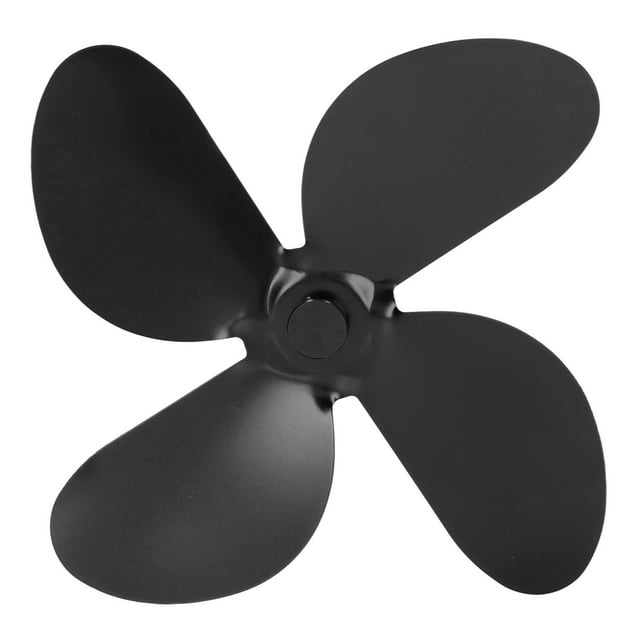 Lame de Ventilateur de Cheminée, Alliage d'Aluminium Conception Standard Meilleure Circulation d'Air Lame de Ventilateur de Poêle 4 Lames pour la Réparation Noir, Rouge, Or, Argent, Bronze