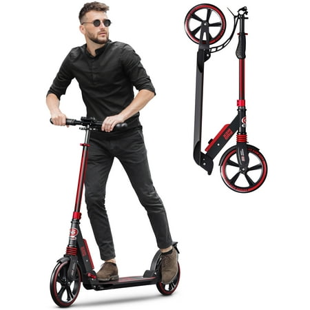 Scooter for Kids Ages 6-12 - Scooters for Teens 12 Years and Up - Adult Scooter with Anti-Shock Suspension - Scooter for Kids 8 Years and Up with 4 Adjustment Levels Handlebar Up to 42 Inches High