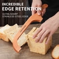 thumbnail image 5 of NULAS Bread Knife for Homemade Bread, 16" Sourdough Bread Slicer, Bow Saw Cutter with Double-sided Blades for Easy Cutting, Orange, 5 of 7