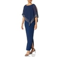 thumbnail image 1 of S.L.Fashions Robe Longue à Cape pour Femmes, Bleu Marine Foncé, 10, 1 of 4