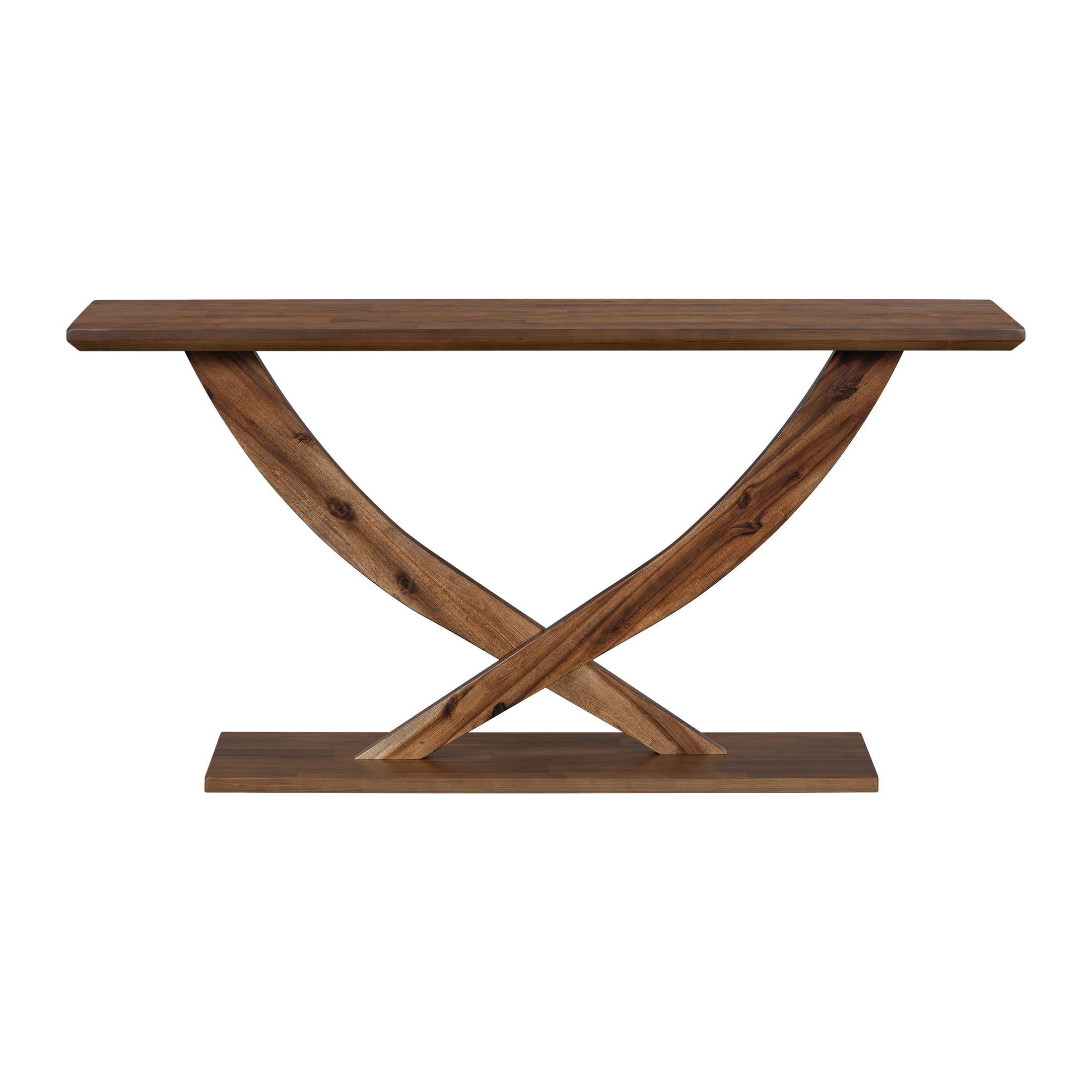 Christopher Knight Home 57 inch Brown Minimalist Side Table with Cross-Leg Design