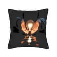 thumbnail image 4 of Set of 2 18x18in Throw Pillow Covers - Dark Background with Hands Cradling a Glowing Light Bulb Perfect for Couch Bed or Car, 4 of 8