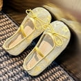 thumbnail image 4 of Gyujnb Girls' Lace Bow Mary Jane Flats Breathable Soft Sole Summer Casual Shoes, Closed Toe,2.5-3 Years, 4 of 5