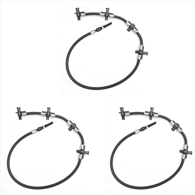 3X A6460700932 6460700932 Fits for Sprinter 2.2 Fuel Leak Off Pipe Fuel Tank Line Hose Pipe Injector Hose,3 x Fuel Injector Hose,black