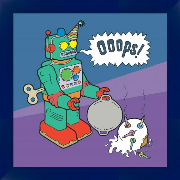 Great Art Now Cake Bot by Duncan Wilson, Framed Wall Art, 14W x 14H