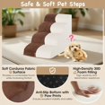 thumbnail image 5 of Pefilos 28" Dog Stairs for Small Pets with High-Density Sponge and Silicone Paw Prints, 4-Step Dog Ramp for Beds and Couch, Brown, 5 of 7