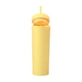 thumbnail image 1 of Botella de Agua Toystoory 16OZ Vaso de Paja Esmerilado de Plástico 2 Capas Amarillo Claro HA007950-07B, 1 of 6