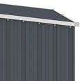 thumbnail image 6 of Charmma Garden Firewood Shed Anthracite 96.5"x38.6"x62.6" Galvanized Steel, 6 of 7