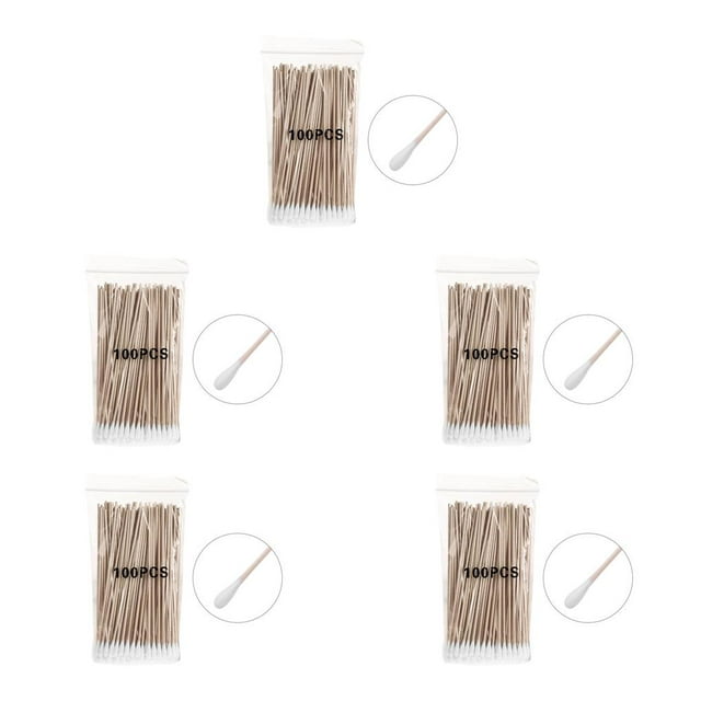 Baohd Lot de 100 Embouts en Coton Accessoires Ménagers Douceur Multifonctions Tampons Cosmétiques Structure Ferme 5Ensemble