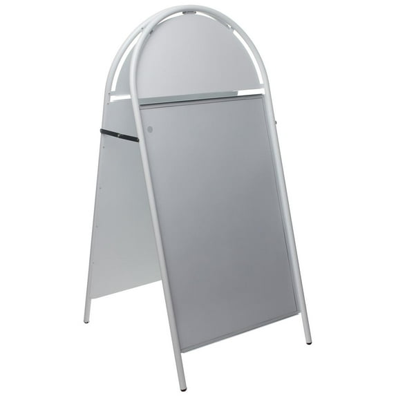 Displays2go Double Sided A-Frame Sidewalk Sign, for 24 x 36-Inch Graphics, with Magnetic Lens, Steel (IRNAB36WHT)