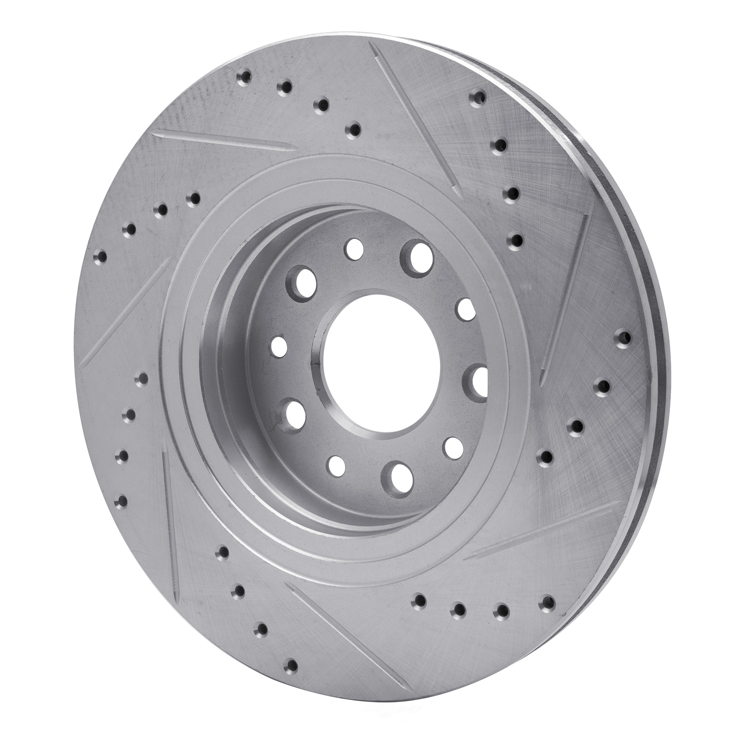 Dynamic Friction Company 631-54052L DFC Brake Rotor - Drilled And Slotted - Silver
