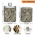 thumbnail image 5 of Yayeee 2 Pack Qtip Holder Bathroom Cotton Swab Canister with Lid Clear Dispenser Set, Black Lines, 5 of 6
